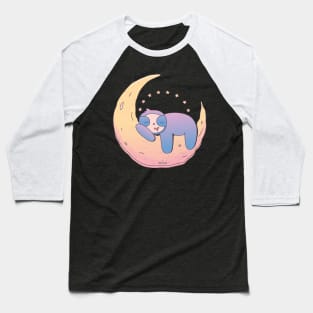 Sloth On Moon Sloth On The Moon Baseball T-Shirt